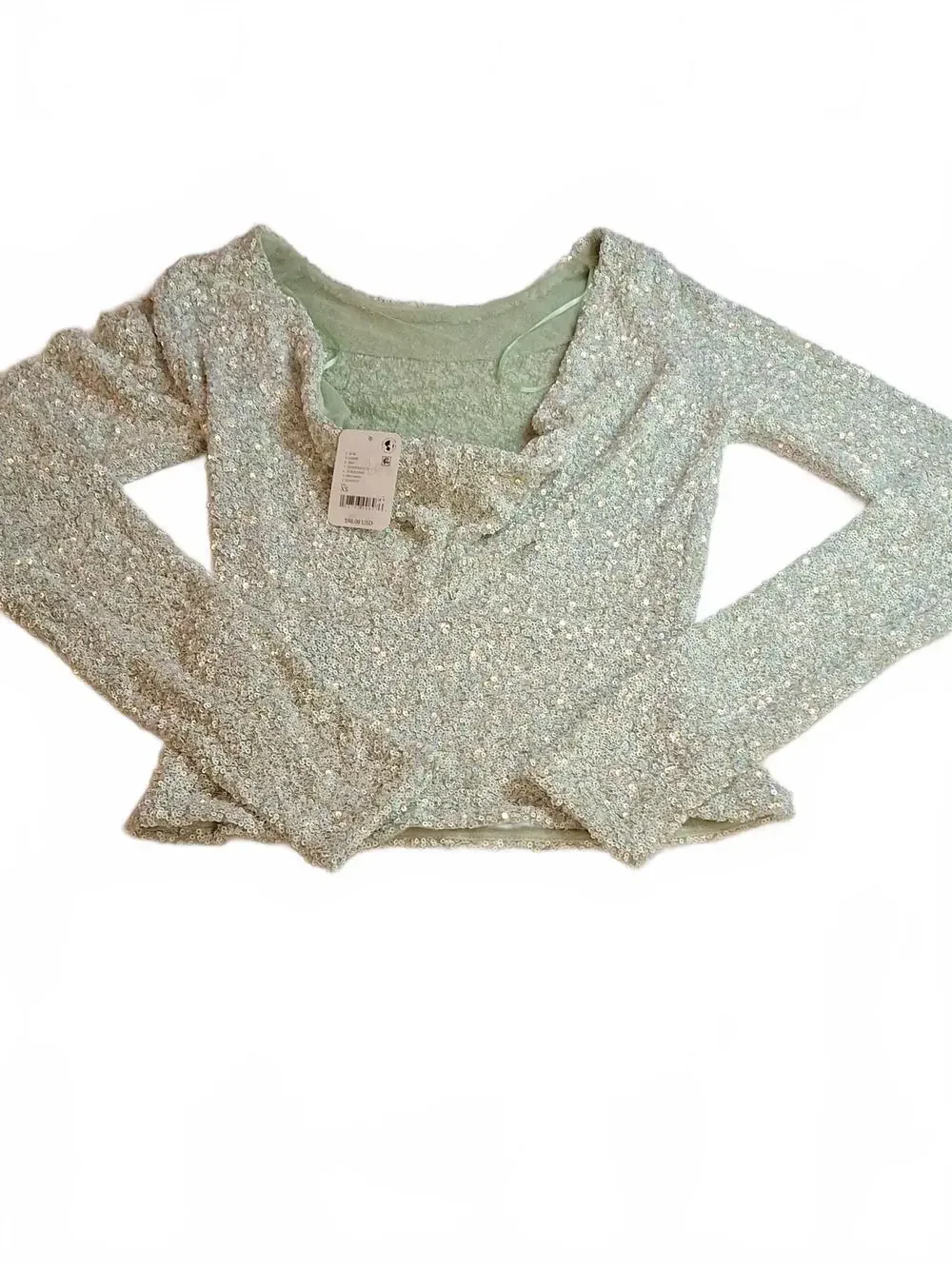 #917 Free People Intimately Leading The Way Sequin Long Sleeve Size Xs